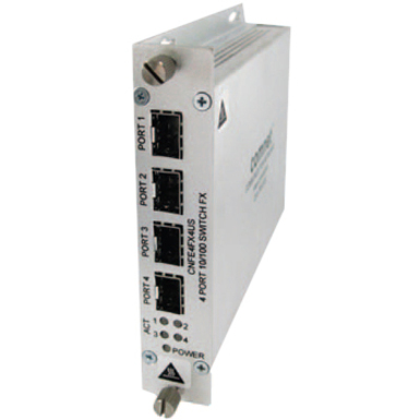 ComNet 4-Port 10/100Mbps Unmanaged Switch - 4 Ports - Fast Ethernet - 10/100Base-TX - 2 Layer Supported - Twisted Pair - 1U - Desktop, Rack-mountable - Lifetime Limited Warranty