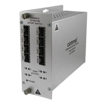 ComNet Gigabit 8-port Ethernet Unmanaged Switch - Gigabit Ethernet - 1000Base-FX - 2 Layer Supported - 8 SFP Slots - Optical Fiber - Rail-mountable, Rack-mountable, Wall Mountable, Desktop - Lifetime Limited Warranty