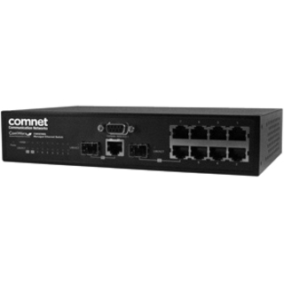 ComNet CWGE9MS Ethernet Switch - 9 Ports - Manageable - Gigabit Ethernet - 10/100/1000Base-T, 1000Base-FX - 2 Layer Supported - 2 SFP Slots - Twisted Pair, Optical Fiber - Rack-mountable, Desktop - 5 Year Limited Warranty