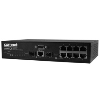 ComNet CWGE9MS Ethernet Switch - 9 Ports - Manageable - Gigabit Ethernet - 10/100/1000Base-T, 1000Base-FX - 2 Layer Supported - 2 SFP Slots - Twisted Pair, Optical Fiber - Rack-mountable, Desktop - 5 Year Limited Warranty