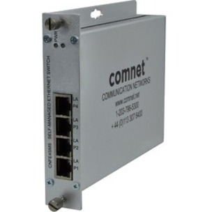 ComNet 10/100T(X) 4TX Ethernet Self-managed Switch - 4 Ports - Manageable - Fast Ethernet - 10/100Base-FX - 2 Layer Supported - Twisted Pair - Wall Mountable, Rack-mountable, Rail-mountable - Lifetime Limited Warranty