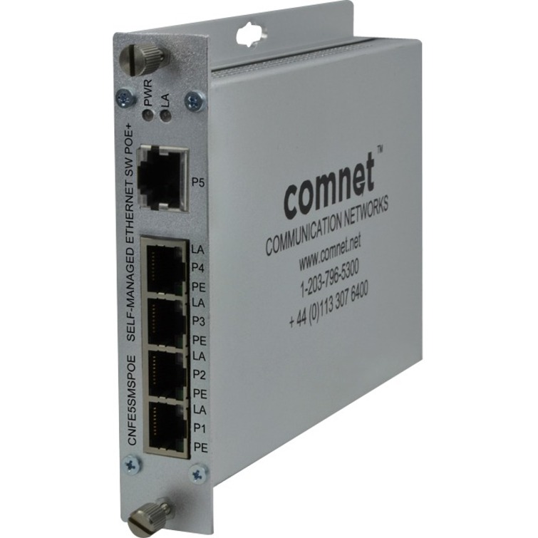 ComNet 10/100TX 5TX Ethernet Self-Managed Switch - 5 Ports - 10/100Base-TX - 2 Layer Supported - Wall Mountable, Rack-mountable, Rail-mountable - Lifetime Limited Warranty