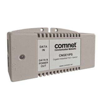 ComNet Power Over Ethernet (PoE+) Midspan Injector For 10/100/1000T(X) - 120 V AC, 230 V AC Input - 56 V DC, 625 mA Output - 1 x 10/100/1000Base-T Input Port(s) - 1 x 10/100/1000Base-T Output Port(s) - 30 W - DIN Rail/Wall Mountable