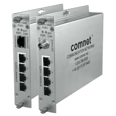 ComNet CopperLine CLFE4+1SMSPOEU Ethernet Switch - 5 Ports - Manageable - Fast Ethernet, Gigabit Ethernet - 10/100Base-T, 1000Base-X - 2 Layer Supported - Twisted Pair - Rack-mountable, Desktop, Rail-mountable - Lifetime Limited Warranty