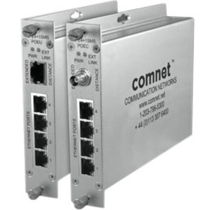 ComNet 10/100 4TX+1EX Ethernet Self-managed Switch with Power over Ethernet (PoE+) - 4 Ports - Manageable - Fast Ethernet, Gigabit Ethernet - 10/100Base-TX, 1000Base-X - 2 Layer Supported - Twisted Pair, Optical Fiber - Rail-mountable, Rack-mountable, Standalone - Lifetime Limited Warranty