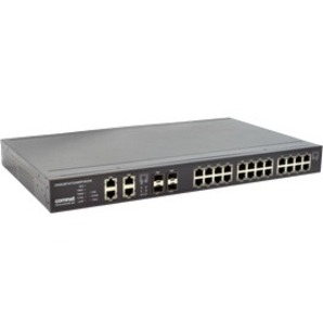 ComNet Layer 2 Industrially Hardened Managed Ethernet Switch - 28 Ports - Manageable - Gigabit Ethernet - 10/100/1000Base-T, 1000Base-FX - 2 Layer Supported - Modular - 4 SFP Slots - Twisted Pair, Optical Fiber - 1U - Rack-mountable - Lifetime Limited Warranty