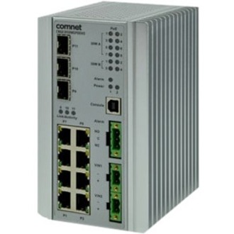 ComNet CNGE3FE8MS[POE][HO] Ethernet Switch - 11 Ports - Manageable - 3 Layer Supported - Modular - 3 SFP Slots - Twisted Pair, Optical Fiber - DIN Rail Mountable, Wall Mountable - Lifetime Limited Warranty