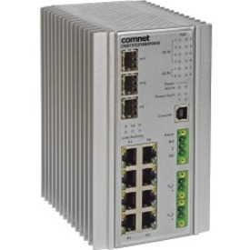 ComNet CNGE11FX3TX8MS Ethernet Switch - 8 Ports - Manageable - 2 Layer Supported - Modular - 3 SFP Slots - Twisted Pair, Optical Fiber - Wall Mountable, DIN Rail Mountable