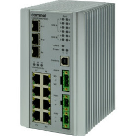 ComNet CNGE3FE8MS Ethernet Switch - 11 Ports - Manageable - 3 Layer Supported - Modular - 3 SFP Slots - Optical Fiber, Twisted Pair - DIN Rail Mountable, Wall Mountable - Lifetime Limited Warranty
