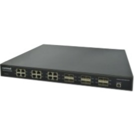 ComNet CNGE24FX12TX12MS[POE] Ethernet Switch - 24 Ports - Manageable - 3 Layer Supported - Modular - 12 SFP Slots - Twisted Pair, Optical Fiber - Rack-mountable, Desktop - Lifetime Limited Warranty
