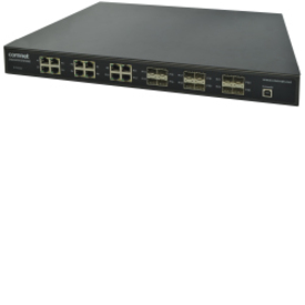 ComNet CNGE24FX12TX12MS[POE] Ethernet Switch - 24 Ports - Manageable - 3 Layer Supported - Modular - 12 SFP Slots - Twisted Pair, Optical Fiber - Rack-mountable, Desktop - Lifetime Limited Warranty