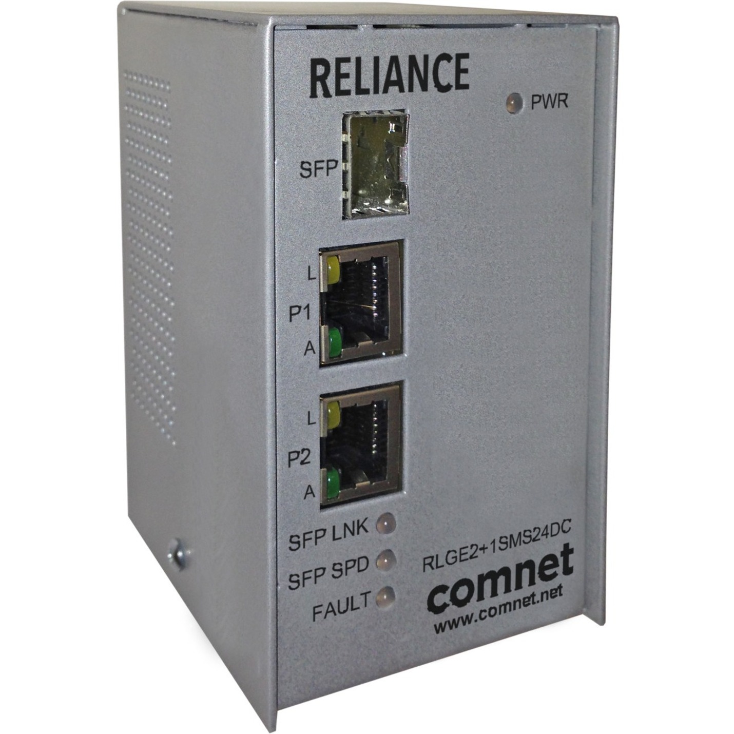 ComNet Electrical Substation-Rated 10/100/1000 Mbps 3-Port Self-managed Ethernet Switch - 3 Ports - Manageable - 2 Layer Supported - Modular - 1 SFP Slots - Twisted Pair, Optical Fiber - DIN Rail Mountable, Panel-mountable, Standalone - Lifetime Limited Warranty