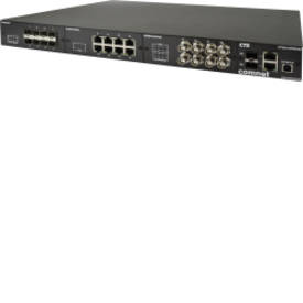 ComNet CTS24+2 Switch Chassis - 24 Ports - Manageable - 2 Layer Supported - Modular - 26 SFP Slots - 20 W Power Consumption - Twisted Pair, Optical Fiber - 1U - Rack-mountable - 5 Year Limited Warranty