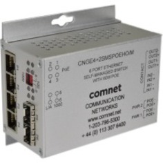 ComNet 10/100/1000 Mbps Intelligent Redundant Ring Gigabit Switch With Optional PoE+ - 4 Ports - Manageable - Gigabit Ethernet - 1000Base-FX - 2 Layer Supported - Modular - 2 SFP Slots - Twisted Pair, Optical Fiber - Wall Mountable, Surface Mount, DIN Rail Mountable - Lifetime Limited Warranty