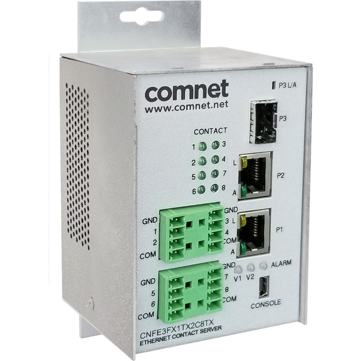 ComNet CNFE3FX1TX2C/M Ethernet Switch - 3 Ports - Manageable - Fast Ethernet - 10/100Base-TX, 100Base-FX - 2 Layer Supported - Modular - 1 SFP Slots - Twisted Pair, Optical Fiber - DIN Rail Mountable, Panel-mountable - Lifetime Limited Warranty