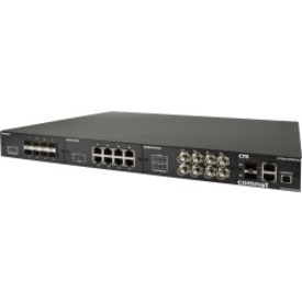 ComNet CTS24+2 Switch Chassis - 24 Ports - Manageable - 2 Layer Supported - Modular - 2 SFP Slots - 18 W Power Consumption - Twisted Pair, Optical Fiber - 1U - Rack-mountable - 5 Year Limited Warranty