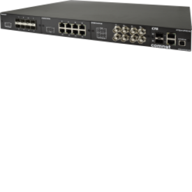 ComNet CTS24+2 Switch Chassis - 24 Ports - Manageable - 2 Layer Supported - Modular - 2 SFP Slots - 18 W Power Consumption - Twisted Pair, Optical Fiber - 1U - Rack-mountable - 5 Year Limited Warranty
