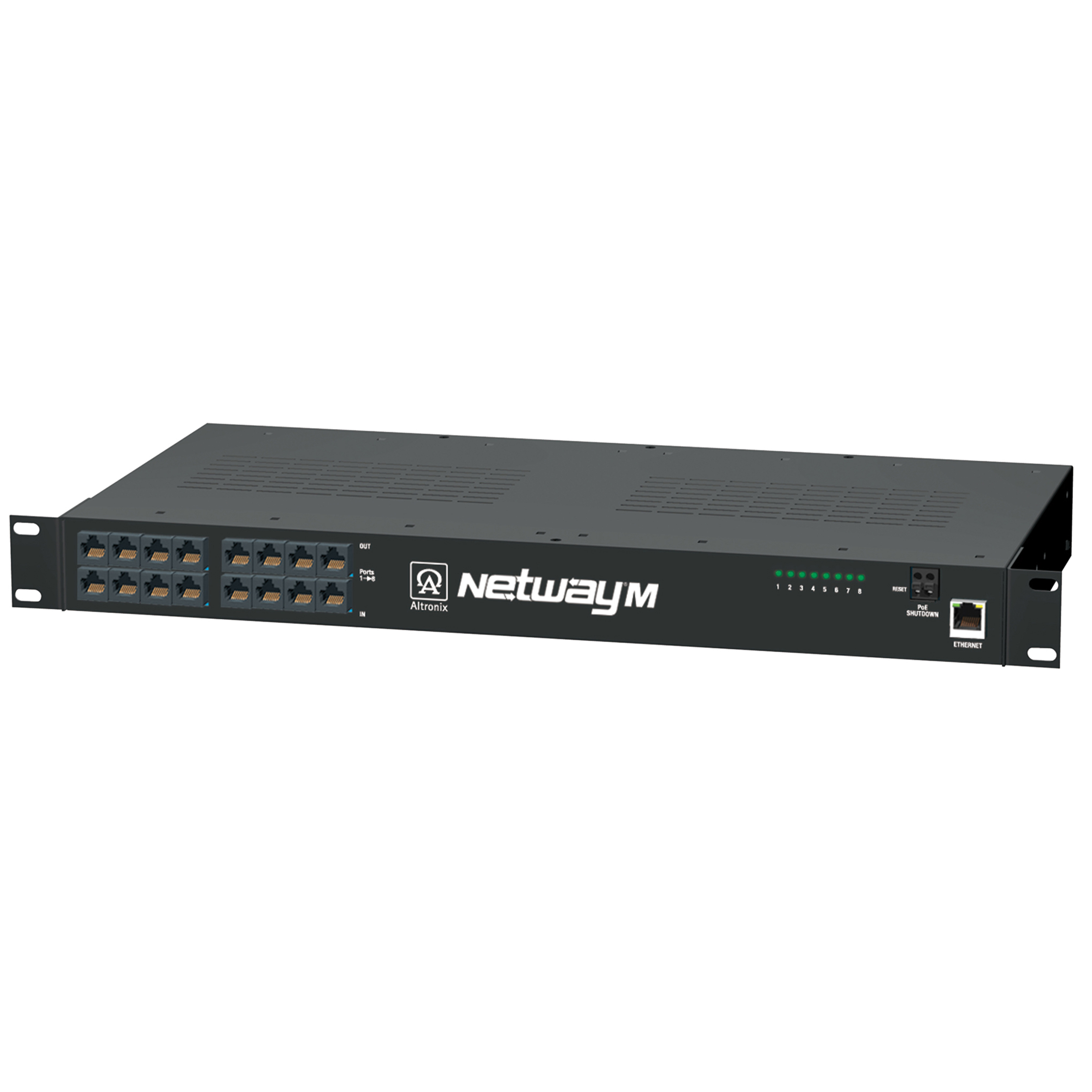 Altronix NetWay NETWAY8M Power over Ethernet Injector Hub - 110 V AC Input - 55 V DC Output - 8 x Ethernet Output Port(s) - 150 W