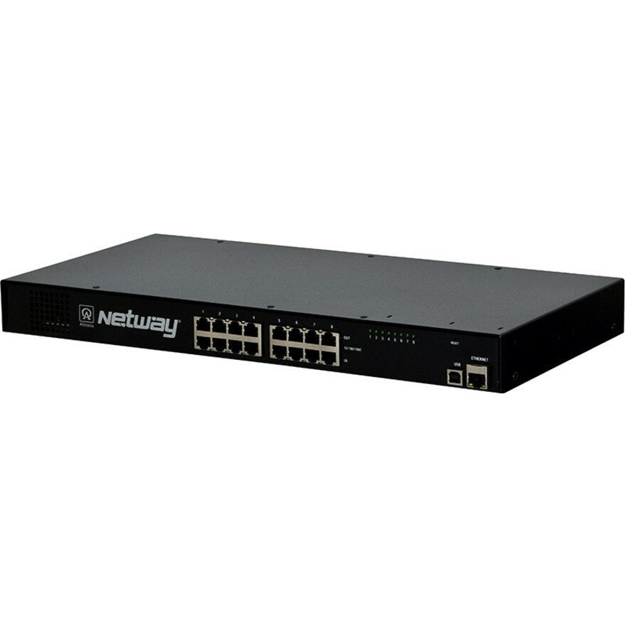 Altronix 8-Port Managed 802.3bt Midspan Injecto - 120 V AC, 230 V AC Input - 8 x PoE Input Port(s) - 8 x PoE Output Port(s) - 480 W - 1U