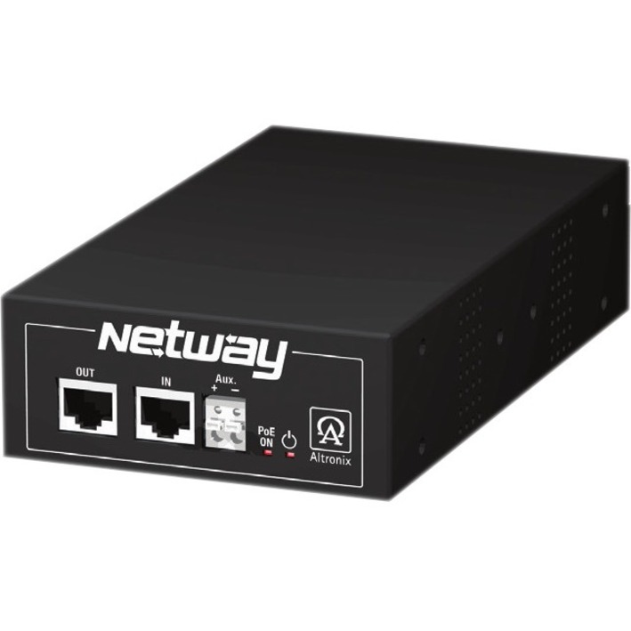 NetWay NETWAY1BT PoE Injector - 120 V AC, 230 V AC Input - 1 x 10/100/1000Base-T Input Port(s) - 1 x 10/100/1000Base-T Output Port(s) - 90 W