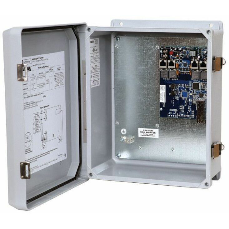 NetWay 4-Port PoE+ Hardened Switch - 4.0 Ports - Gigabit Ethernet - 10/100/1000Base-T, 1000Base-X - 2 Layer Supported - Modular - 1 SFP Slots - 120 W PoE Budget - Twisted Pair, Optical Fiber - PoE Ports - Enclosure, Pole Mount - Lifetime Limited Warranty