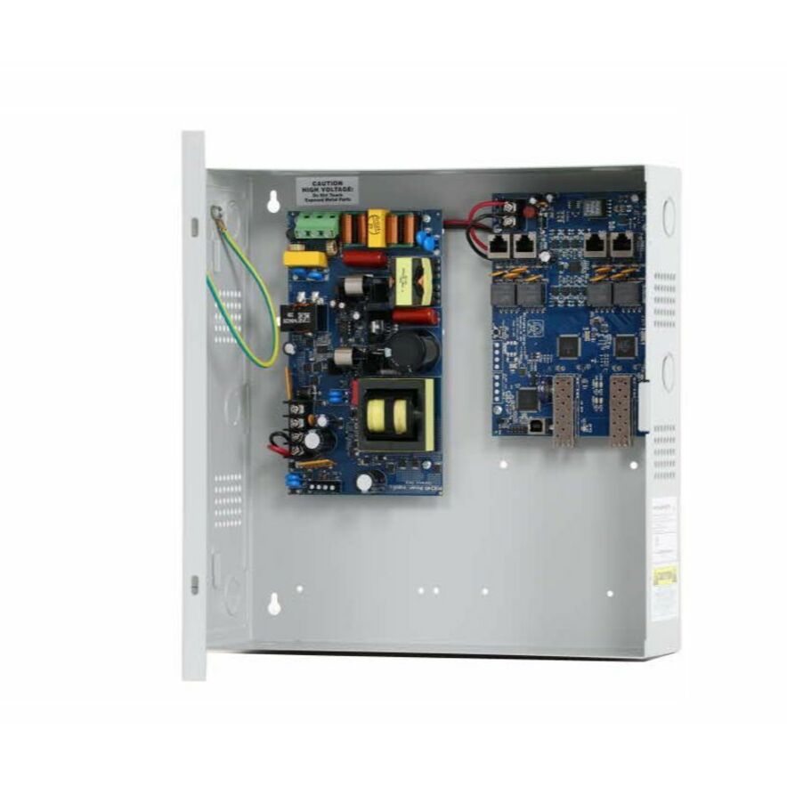 NetWay 4-port Hardened Indoor 4PPoE (802.3bt) Switch with Integral Power - 4 Ports - Gigabit Ethernet - 10/100/1000Base-T, 1000Base-X - 2 Layer Supported - Single-mode, Multi-mode - 2 SFP Slots - 240 W PoE Budget - Twisted Pair, Optical Fiber - PoE Ports - Wall Mountable, Enclosure - Lifetime Limited Warranty