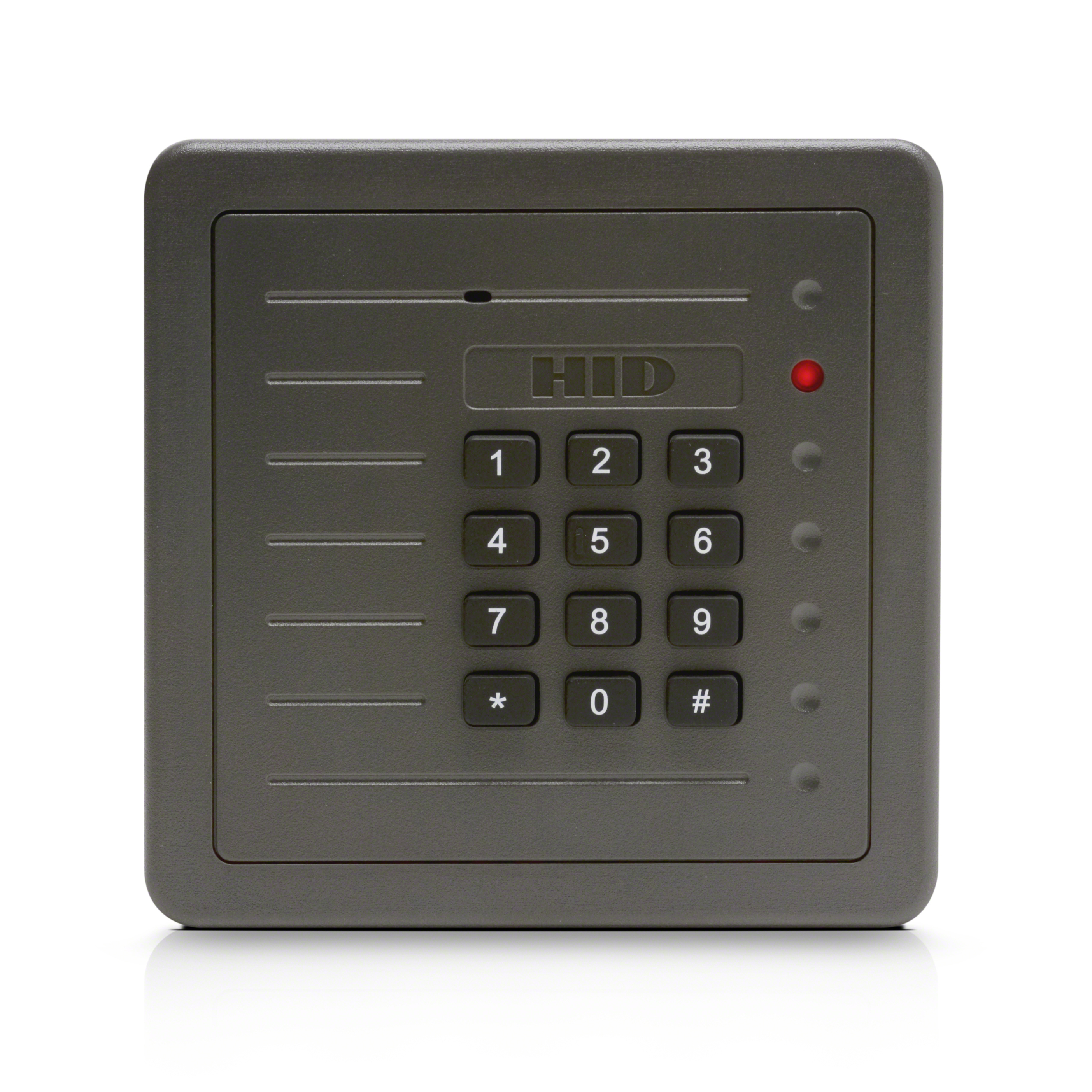 HID 125 kHz Wall Switch Proximity Reader - 8" Operating Range - Wiegand - Gray