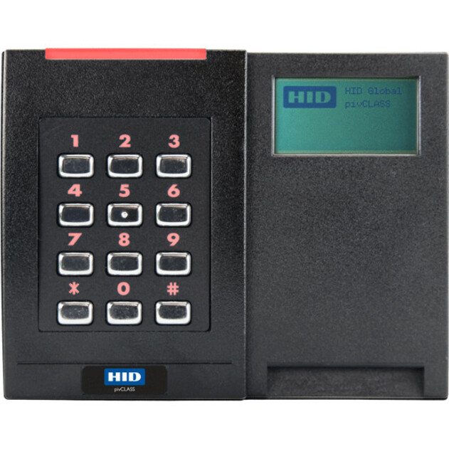 HID pivCLASS RKCL40 Smart Card Reader - Cable - 3.40" Operating Range - Black