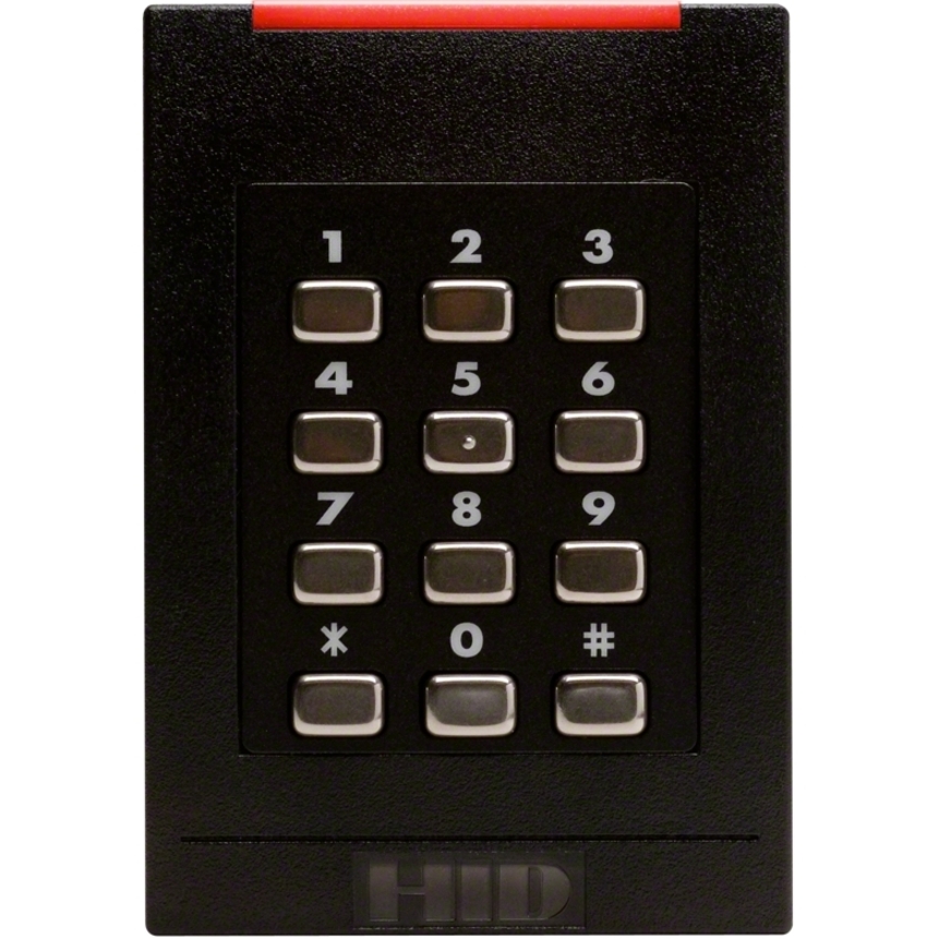 HID iCLASS RK40 6130C Smart Card Reader - Contactless - Cable - 4" Operating Range - Wiegand, Pigtail - Wall Mountable, Box Mount, Surface Mount - Black