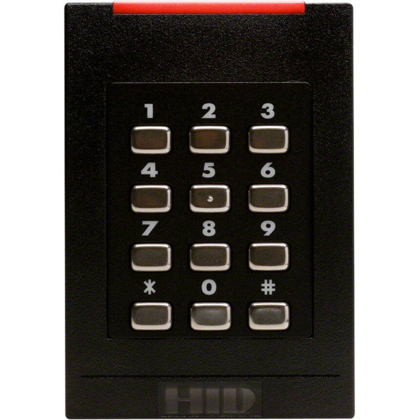 HID iCLASS RK40 6130C Smart Card Reader - Cable - 4" Operating Range - Black