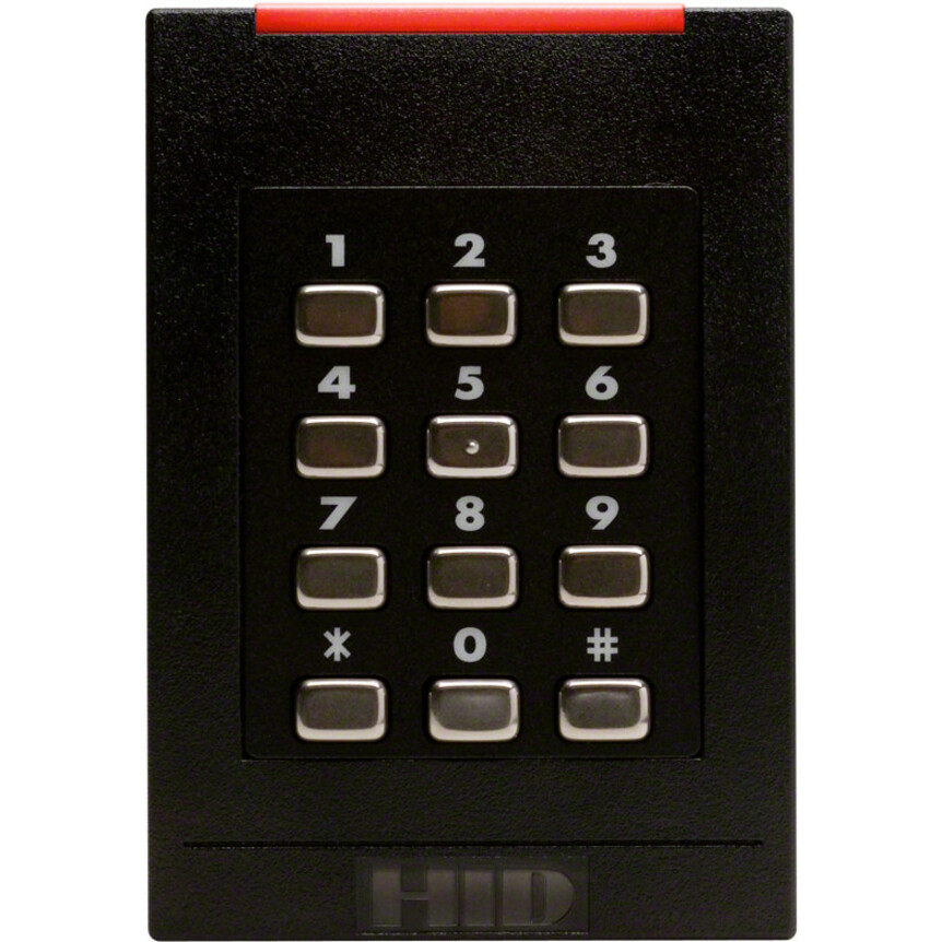 HID iCLASS RK40 6130C Smart Card Reader - Cable - 4" Operating Range - Black
