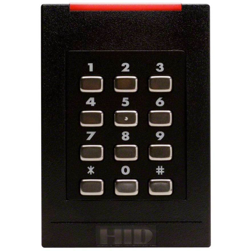 HID iCLASS RK40 6130C Smart Card Reader - Cable - 4" Operating Range - Black