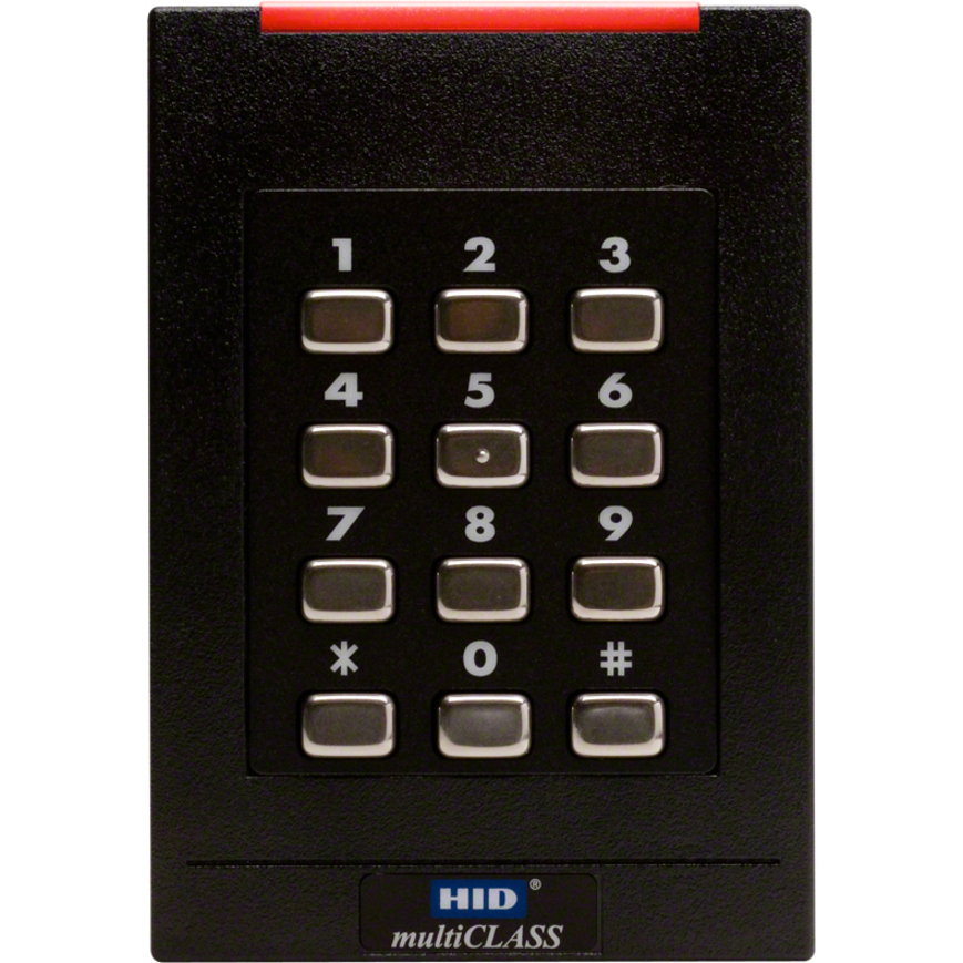 HID multiCLASS SE RPK40 6136A Smart Card Reader - Cable - 4.25" Operating Range - Black