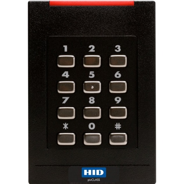 HID pivCLASS RPK40-H Smart Card Reader - Contact/Contactless - Cable - 1.57" Operating Range - Pigtail - Wall Mountable - Black