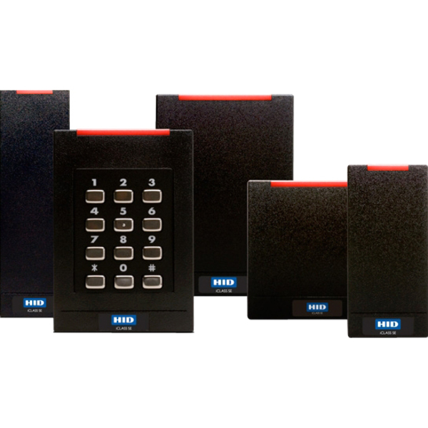 HID iCLASS SE R40 Smart Card Reader - Cable - 3.50" Operating Range - Black