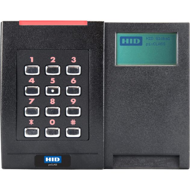 HID pivCLASS RKCL40-P Smart Card Reader - Cable - 3.40" Operating Range - Black