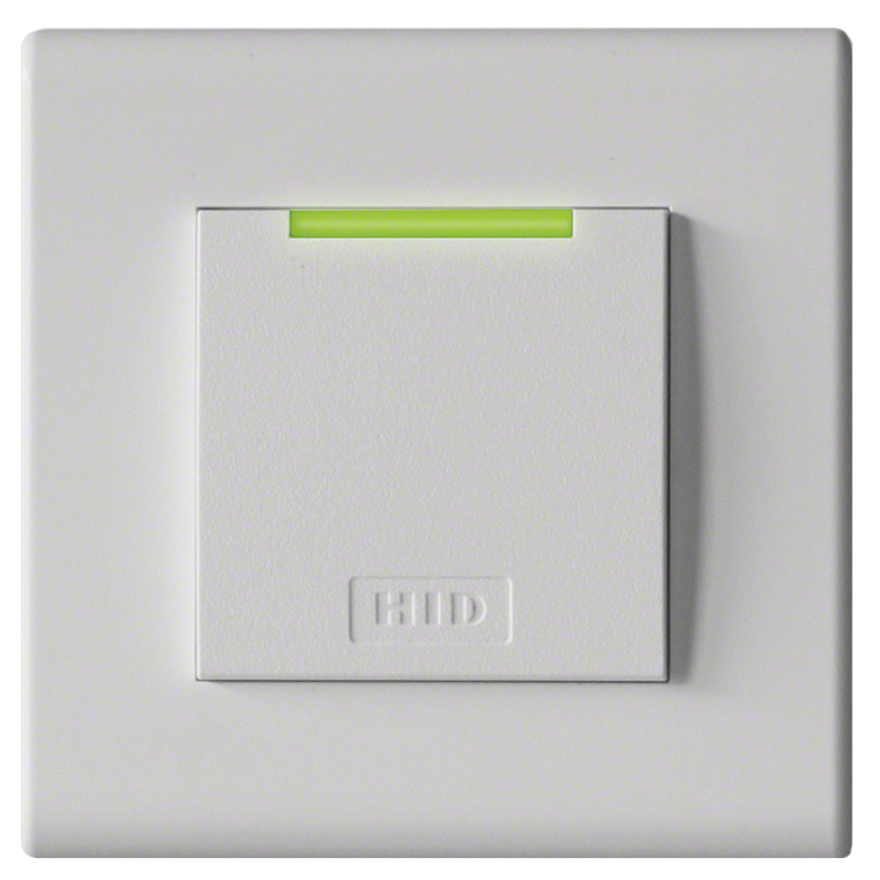 HID iCLASS SE R95A Smart Card Reader - Cable - 2.76" Operating Range - White