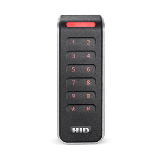 HID Signo 20k Card Reader/Keypad Access Device - Black, Silver Door - Key Code, Proximity - 3.94" Operating Range - Bluetooth - Serial - Wiegand - 12 V DC