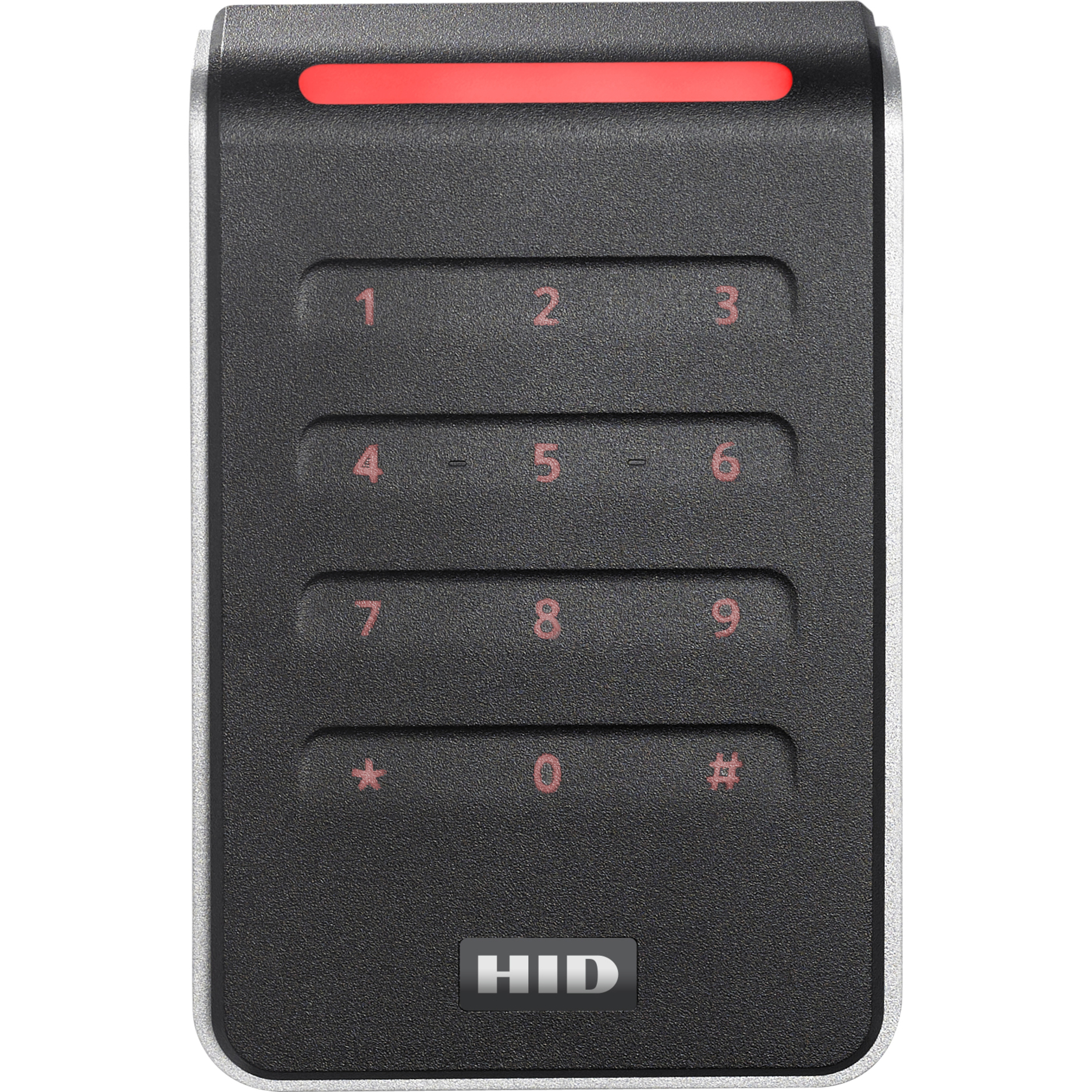 HID Signo 40k Card Reader/Keypad Access Device - Black, Silver Door, Indoor, Outdoor - Key Code, Proximity - 3.94" Operating Range - Bluetooth - Serial - Wiegand - 12 V DC