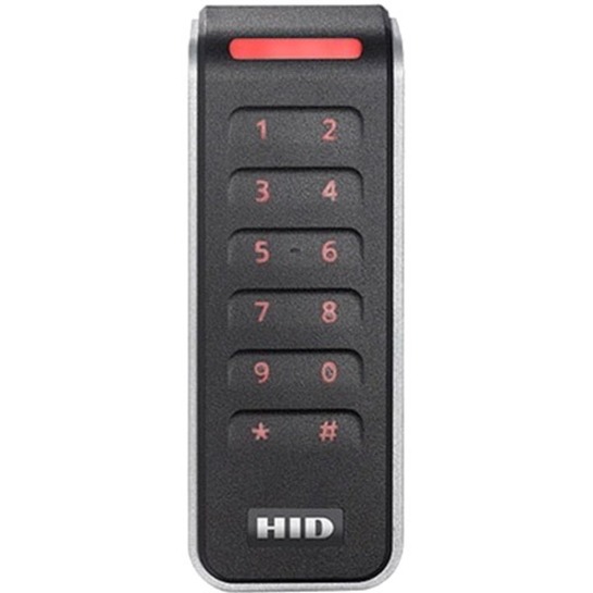HID Signo 20K Card Reader/Keypad Access Device - Black, Silver Door - Key Code, Proximity - 3.94" Operating Range - Bluetooth - Serial - Wiegand - 12 V DC