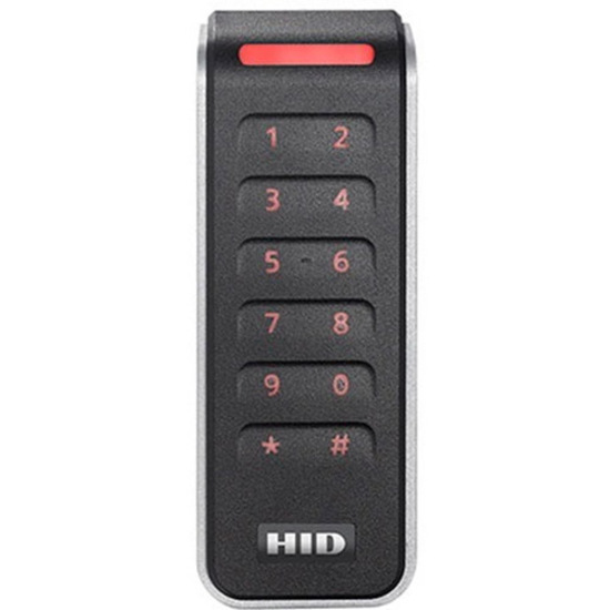 HID Signo 20K Card Reader/Keypad Access Device - Black, Silver Door - Key Code, Proximity - 3.94" Operating Range - Bluetooth - Serial - Wiegand - 12 V DC