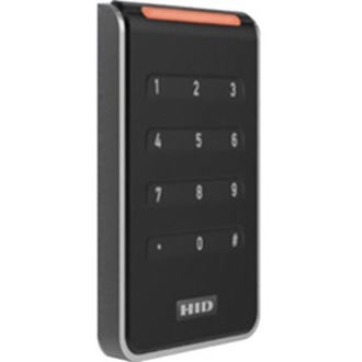 HID Signo 40K Card Reader/Keypad Access Device - Black, Silver Door, Indoor, Outdoor - Proximity, Key Code - 3.94" Operating Range - Bluetooth - Serial - Wiegand - 12 V DC