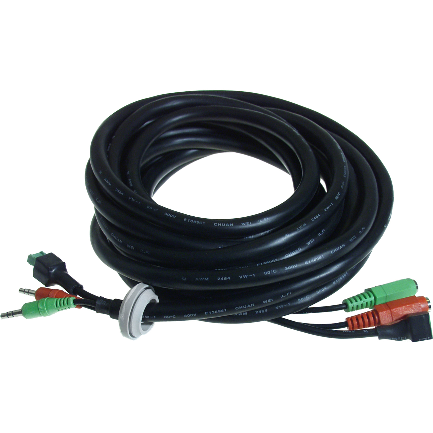 AXIS I/O Extension Audio Cable - 16.40 ft Audio Cable for Audio Device - First End: Sub-mini phone - Male, Mini-phone Audio - Male - Second End: Sub-mini phone - Female, Mini-phone Audio - Female - Extension Cable - Black