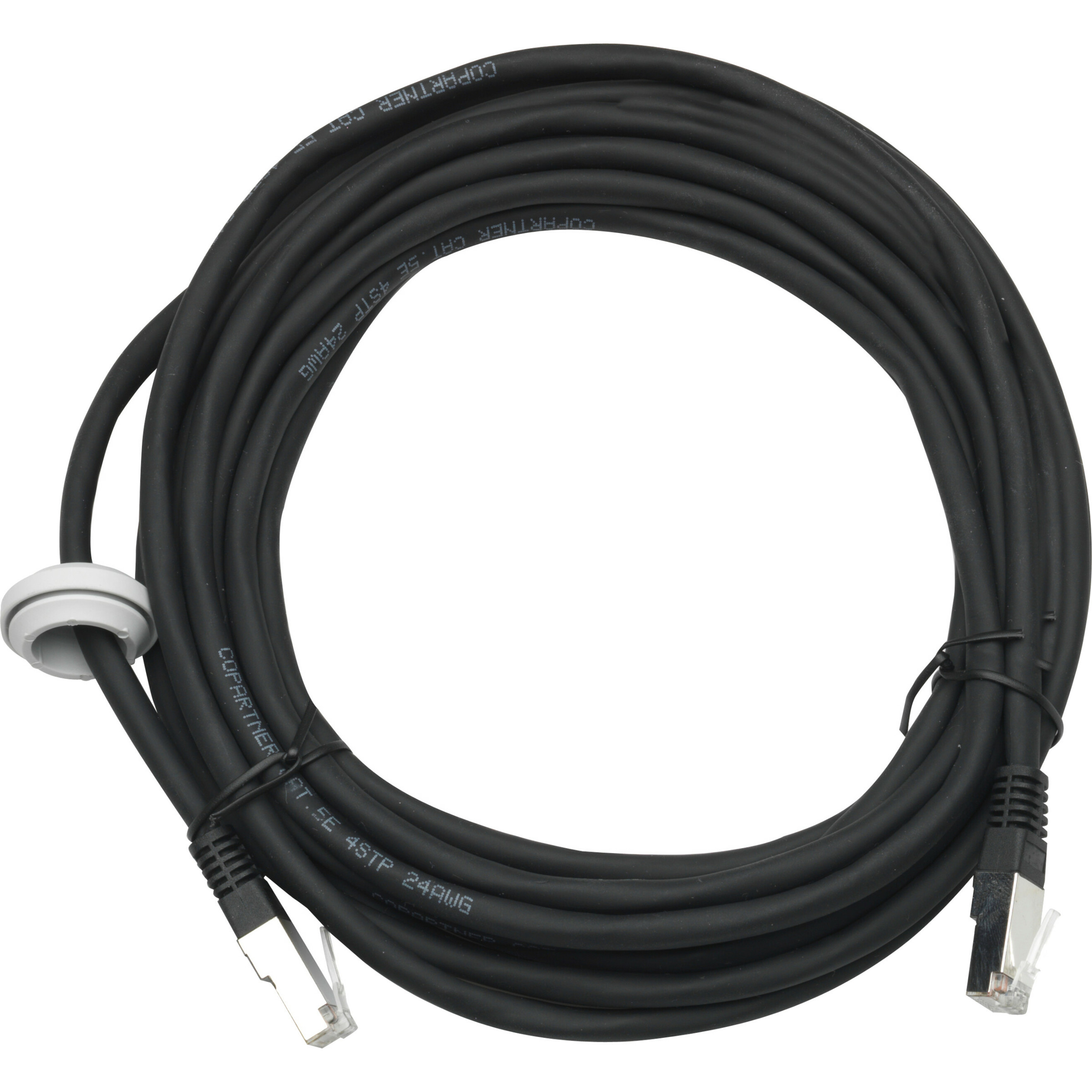 AXIS Network Cable with Gasket, 5m (16 ft.) - 16.40 ft Category 5e Network Cable for Network Device, Surveillance Camera - First End: 1 x RJ-45 Network - Male - Second End: 1 x RJ-45 Network - Male - Shielding - 24 AWG - Black - 1 Piece