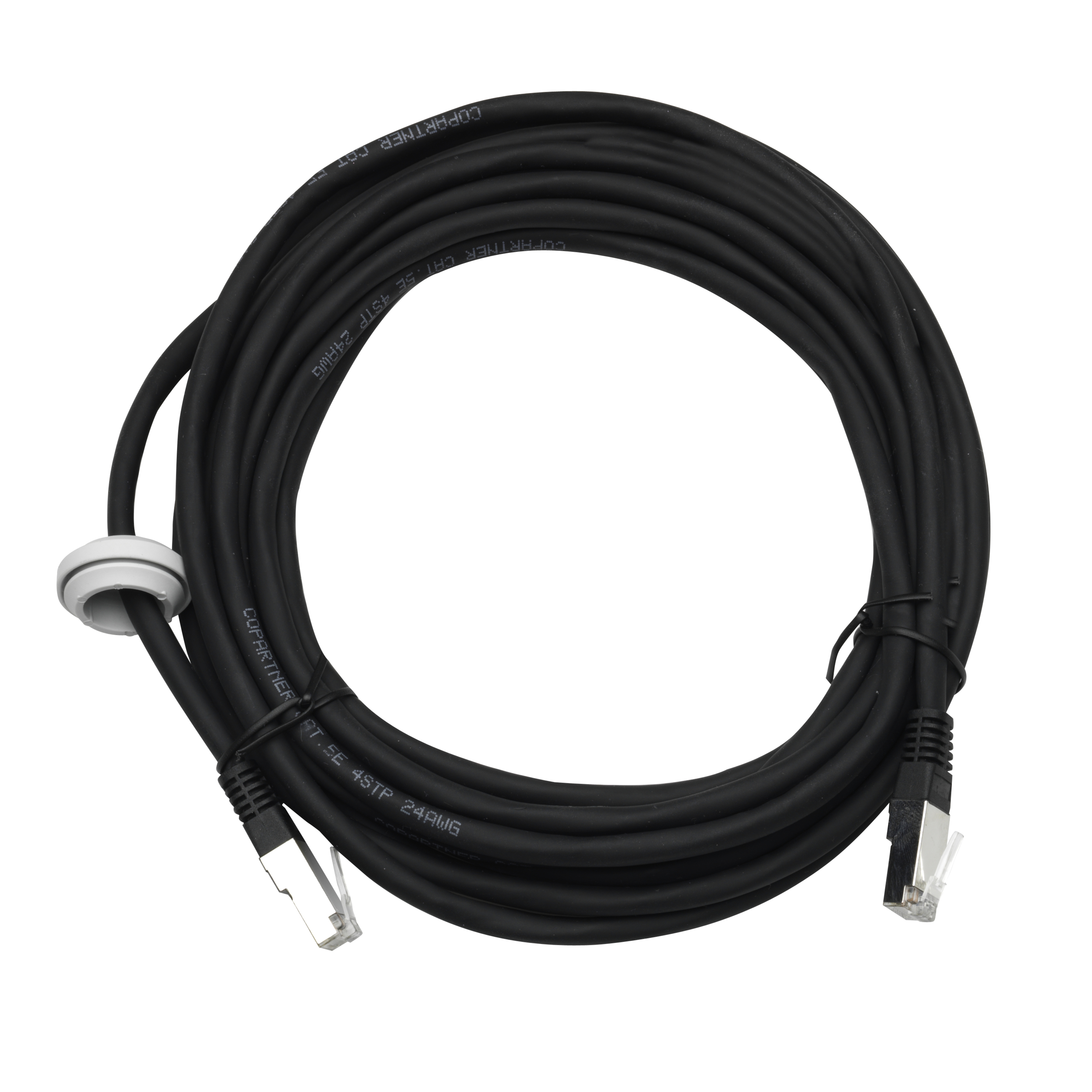 AXIS Network Cable with Gasket, 5m (16 ft.) - 16.40 ft Category 5e Network Cable for Network Device, Surveillance Camera - First End: 1 x RJ-45 Network - Male - Second End: 1 x RJ-45 Network - Male - Shielding - 24 AWG - Black - 1 Piece