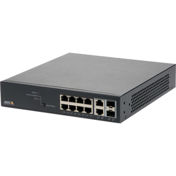 AXIS T8508 PoE+ Network Switch - 8 Ports - Manageable - Gigabit Ethernet - 1000Base-X - 2 Layer Supported - 2 SFP Slots - 130 W PoE Budget - Twisted Pair, Optical Fiber - PoE Ports - Desktop - 5 Year Limited Warranty - TAA Compliant