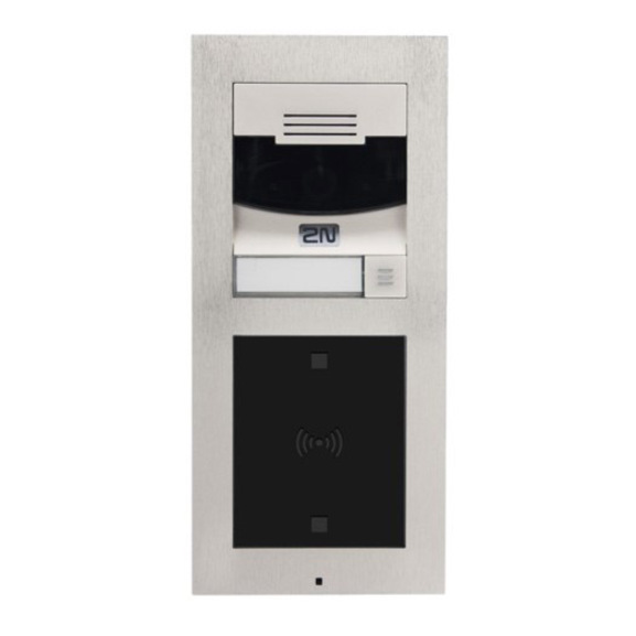 2N Main Unit With Camera - Single Button Arming - Access Control - Nickel