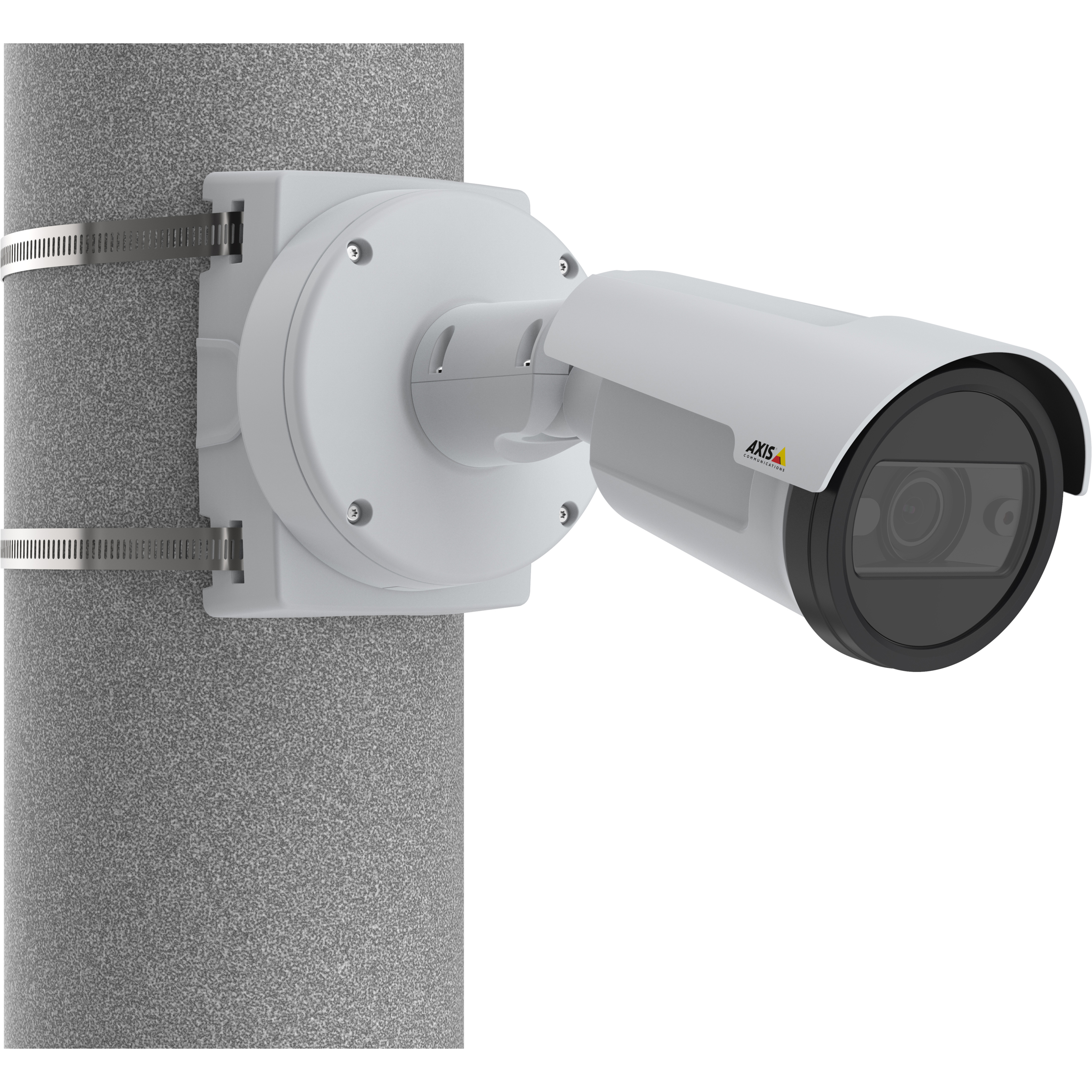 AXIS T91B47 Pole Mount for Camera Mount, Camera Housing, Speaker, Radar Detector, Network Camera - White - 33.07 lb Load Capacity