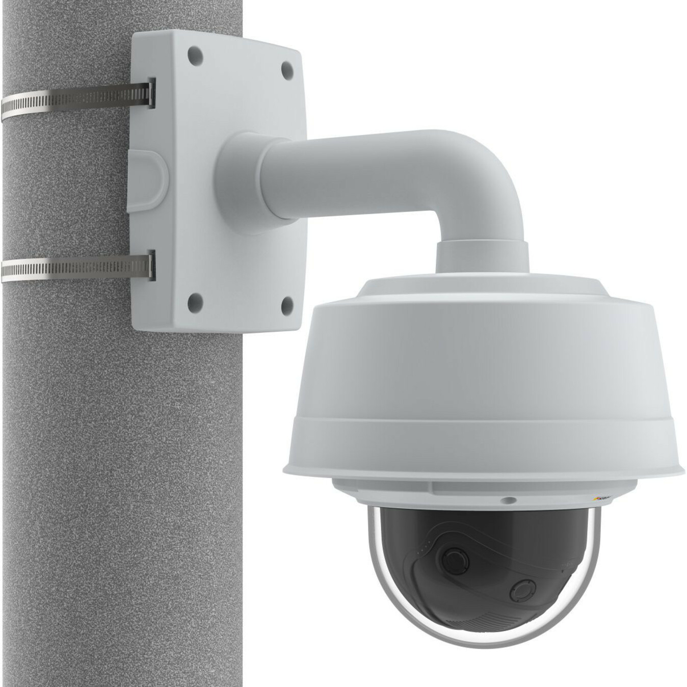 AXIS T91B67 Pole Mount for Network Camera - White - 33.07 lb Load Capacity