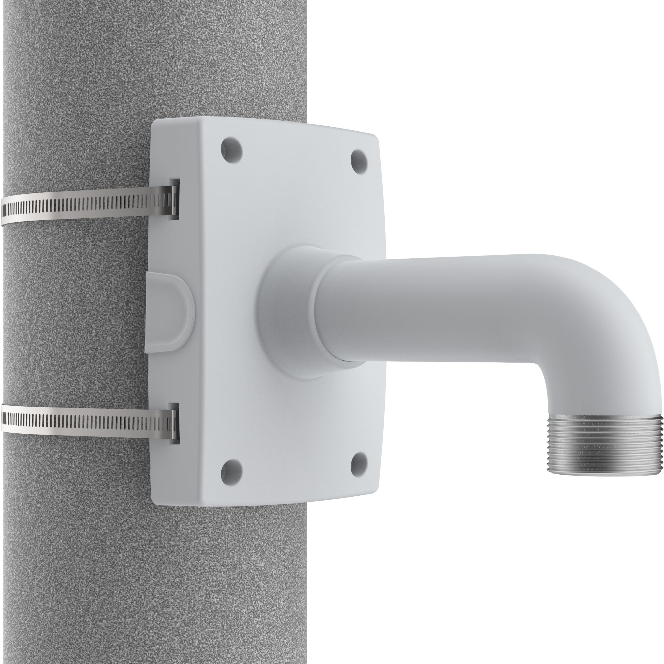 AXIS T91B67 Pole Mount for Network Camera - White - 33.07 lb Load Capacity